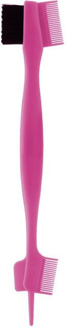 Doppelseitige Kantenkontrollbürste, 3-in-1 Styling-Werkzeug mit Wildschweinborsten, Rose Rot - Bild 1