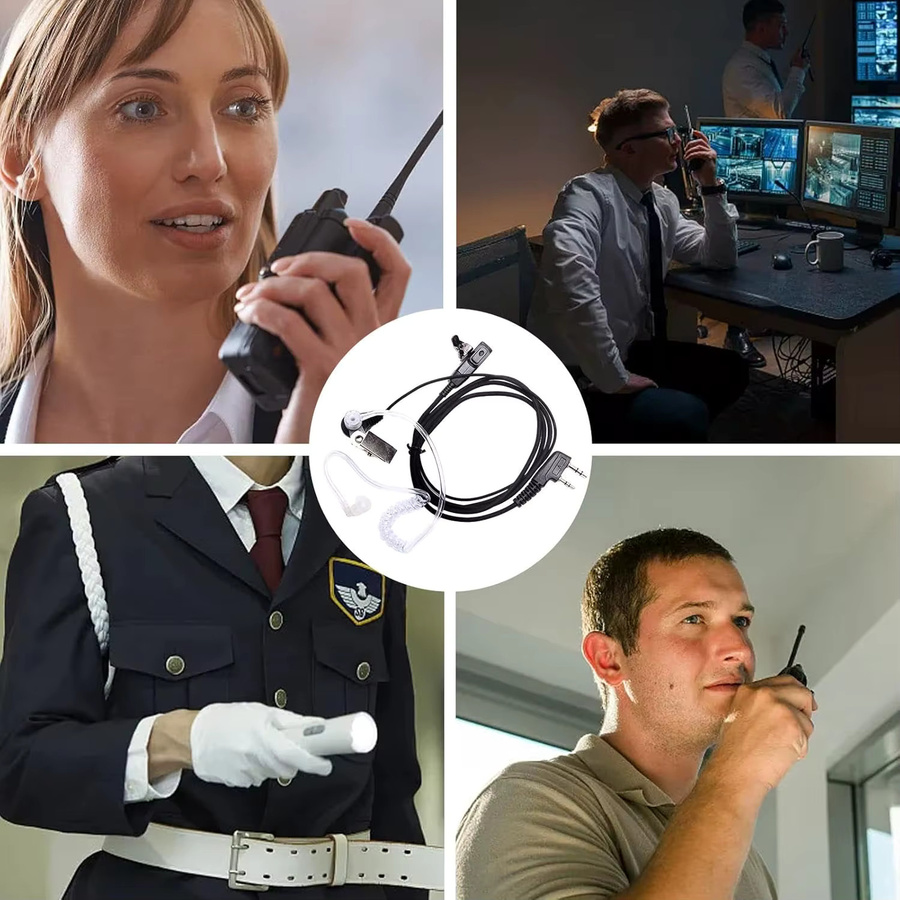 GOT-TOG Walkie-Talkie-Headset mit Mikrofon und Akustikröhre in Schwarz - Bild 4