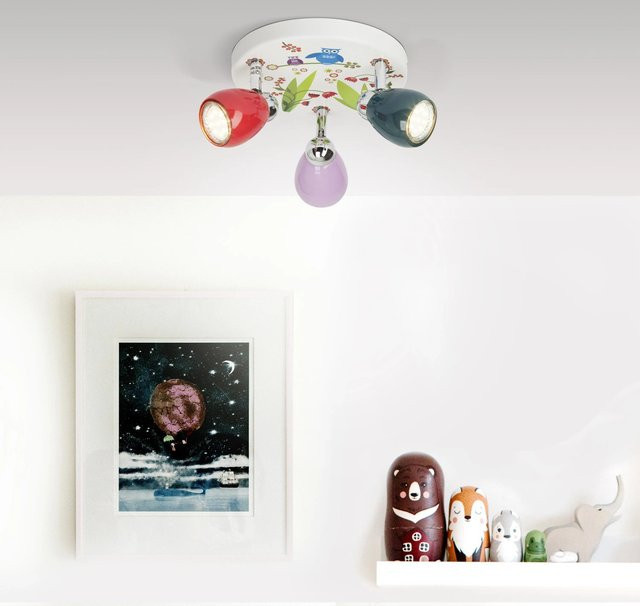 Brilliant LED-Spotrondell Birds 3-flammig bunt mit schwenkbaren Köpfen und inklusive LED-Leuchtmitteln - Bild 1