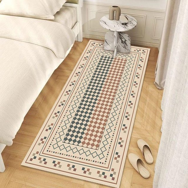 WTEMPO Schlafzimmerteppich Modern und Schlicht in Beige, B/B: 60 x 200 cm - Bild 1