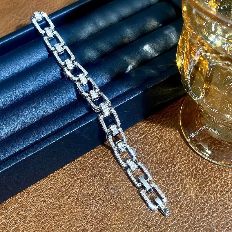 Huitan Kettenarmband, silberfarben, Zirkonia, Damen - Bild 3