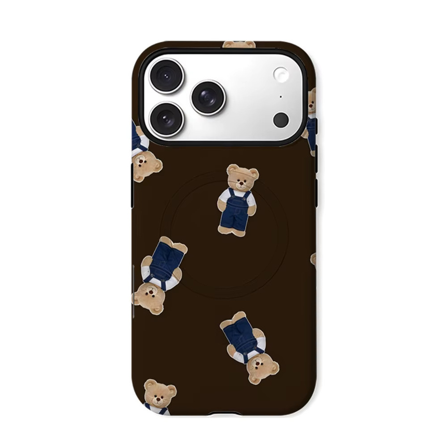 Denim Bear robuste doppelschichtige Handyhülle mit Magnetfunktion für iPhone 17 16 15 14 13 Pro Max Plus - Bild 7