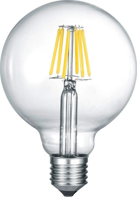 Trio LED Leuchtmittel E27 Globeform in Transparent mit warmweißem Licht 3.000 K, 6 W, 600 lm - Bild 1