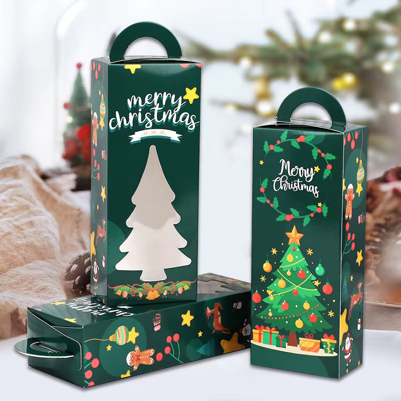 6 Stück ZQNYCY Geschenkboxen aus Papier mit grünem Weihnachtsmotiv für deine Weihnachtsgeschenkverpackungen - Bild 4