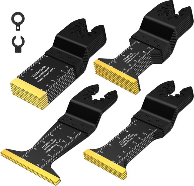 Hands DIY Oszillierende Sägeblätter aus Bimetall für Holz und Metall, 20/12 Stück Set, Verschleißfeste Multi Tool Klingen zum schnellen Schneiden - Bild 1