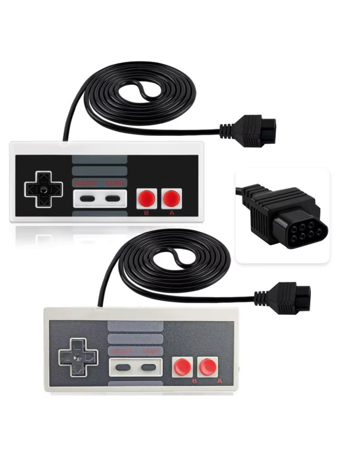 Retro 8-Bit Mini Game Controller für Nintendo NES System in Weiß - Bild 6