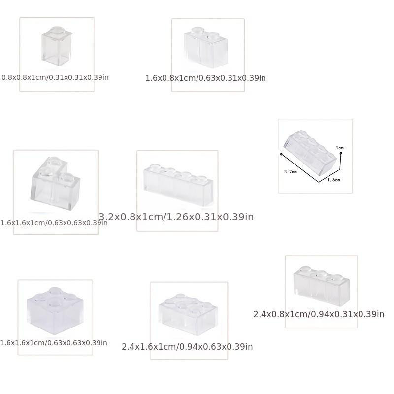 Yiran toy Kompakte Partikelmischung Steine Transparent Klar 55-teiliges Set - Bild 3