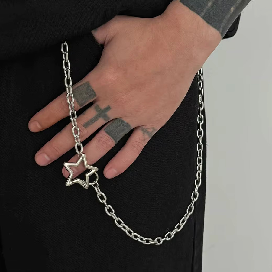 KunJoe Schlüsselanhänger Stern, Silber, Punk, Unisex - Bild 2