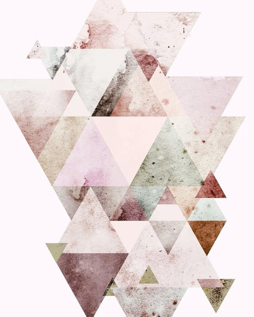 Komar Wandbild Triangles Red B: 40 cm, H: 50 cm - Bild 1
