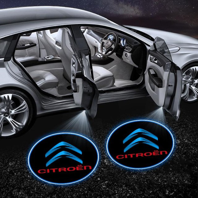 2 Stück LED Autotür Projektor Lampe Laser Willkommen Lichter für Citroen in Grau - Bild 1