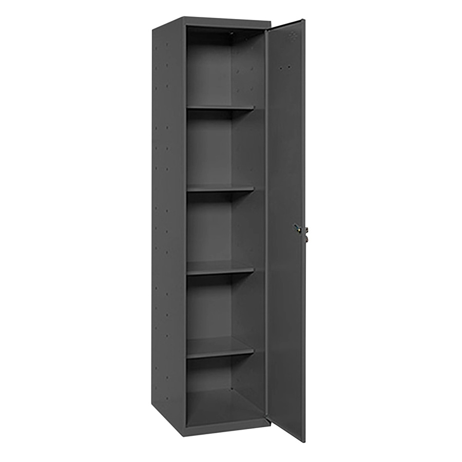 PROREGAL Putzmittelschrank AMEGO Metallschrank in Anthrazit mit 4 Fachböden und Schloss, H x B x T: 180 x 40 x 40 cm - Bild 2