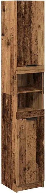 vidaXL Badschrank in Altholz-Optik aus Holzwerkstoff, Braun, B: 32 cm, T: 34 cm, H: 188,5 cm - Bild 1
