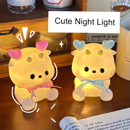 Lyfs Cartoon Nachtlicht aus Silikon in Weiß für das Kinderzimmer