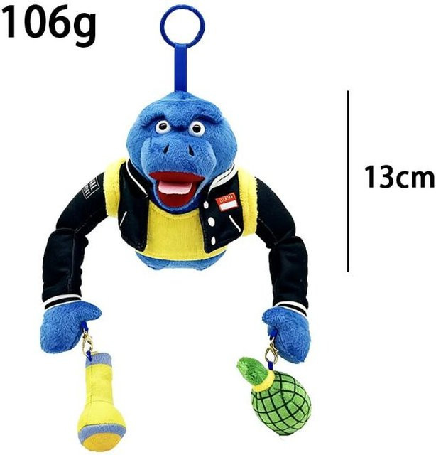 Yiran toy Blauer Orang-Utan Schlüsselanhänger, Plüschtier, Blau - Bild 1