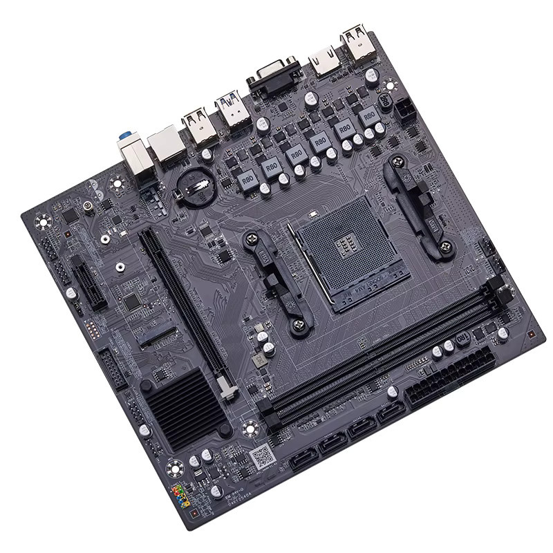 QIYIDA B450 Motherboard für AM4 CPU, unterstützt DDR4 Desktop RAM, NVME NGFF M.2 und USB 3.0, Farbe: Schwarz - Bild 3