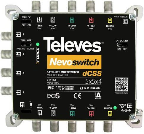 Televes MSU5416C SAT Multischalter in Schwarz - Bild 1