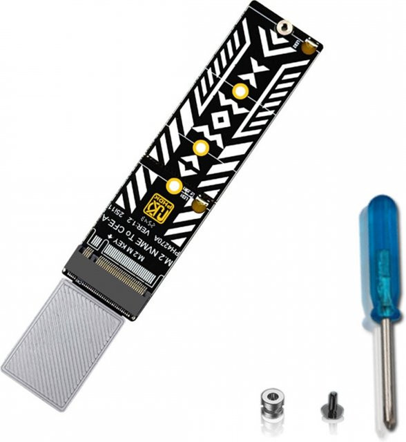 MANDERUILT CFexpress Typ-A auf NVMe M.2 Adapter Gehäuse für SSD 2230 2240 2260 2280, Schwarz - Bild 1
