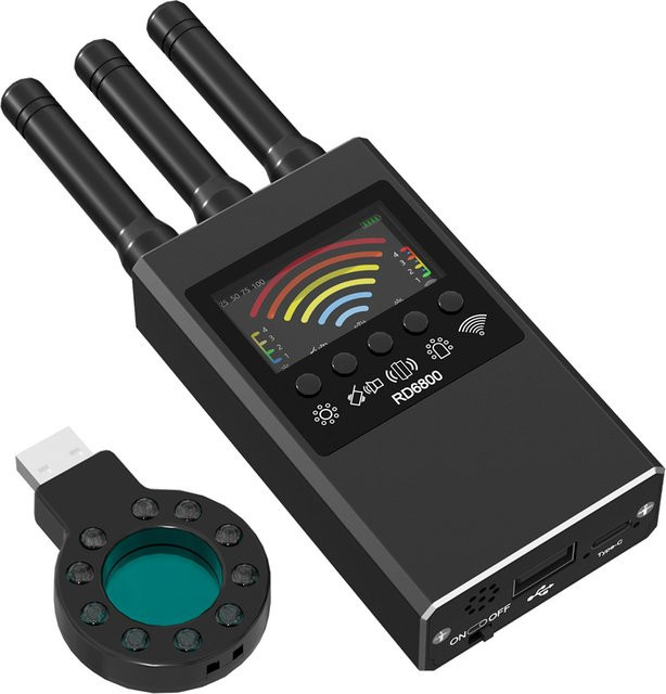 RD6800 Anti-Spy Hidden Kamera Detektor Multifunktions GSM Audio Bug Finder und GPS Tracker zur Erkennung von Drahtlosen RF Signalen in Schwarz - Bild 1
