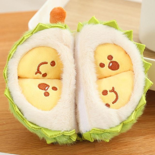 Yiran Health & Beauty Durian Plüschkissen, Plüschtier Schlüsselanhänger, Grün, Bunt / Mehrfarbig - Bild 1