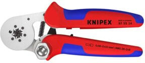 Knipex 97 55 14 Selbsteinstellende Crimpzange für Aderendhülsen mit Seiteneinführung, Mehrkomponenten-Griff, verchromt, Farbe: Mehrfarbig, Länge: 180 mm - Bild 1