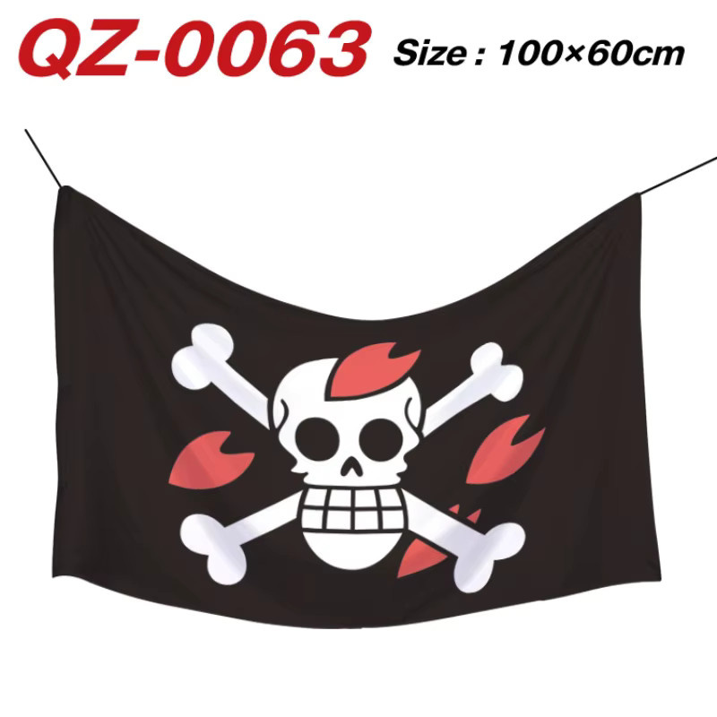 ONE PIECE Wandbanner Piraten-Schädel-Flagge in Schwarz als Wanddekoration für dein Schlafzimmer - Bild 2