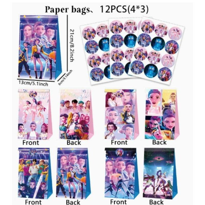 KPOP Dämonenjäger Anime Merchandise Papiertüte als Geschenktasche in Multicolor - Bild 2