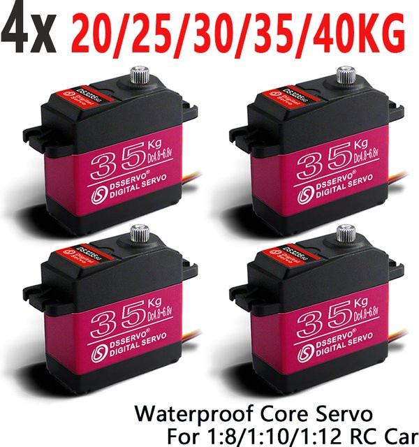 Dsservo Wasserdichtes Hochgeschwindigkeitsservo Pro Metal Gear, 4-teiliges Set - Bild 1