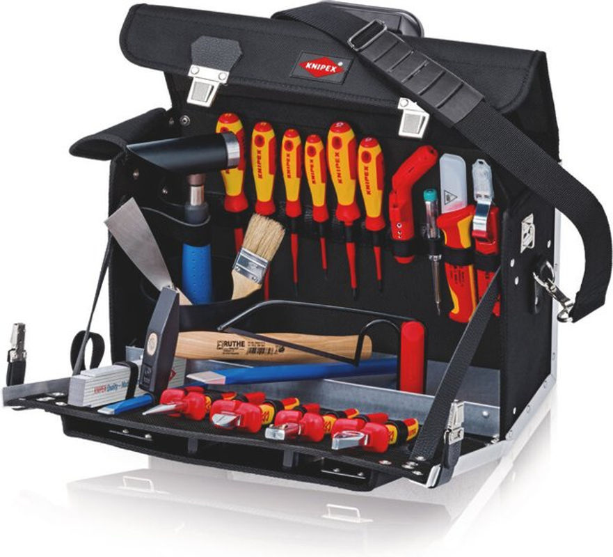 Knipex Werkzeugtasche Classic Elektro 23-teilig Schwarz aus Polyester B/T/H: 44,0 x 18,0 x 23,0 cm - Bild 2