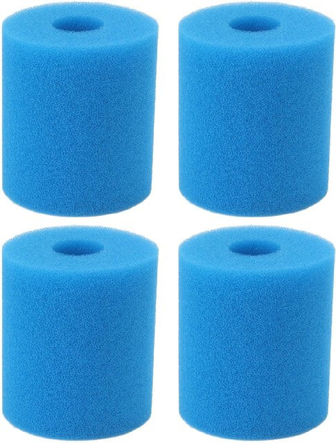 Lixada Pool Filter Schwamm Typ H, 4er Set wiederverwendbare Filter Schaumstoffe für die mechanische Filterung - Bild 1