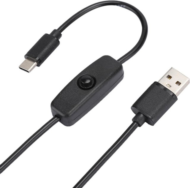 3er-Set Igeteck USB-C Netzteil mit Schalter, 5V 3A, Schwarz, für Raspberry Pi 4B - Bild 1