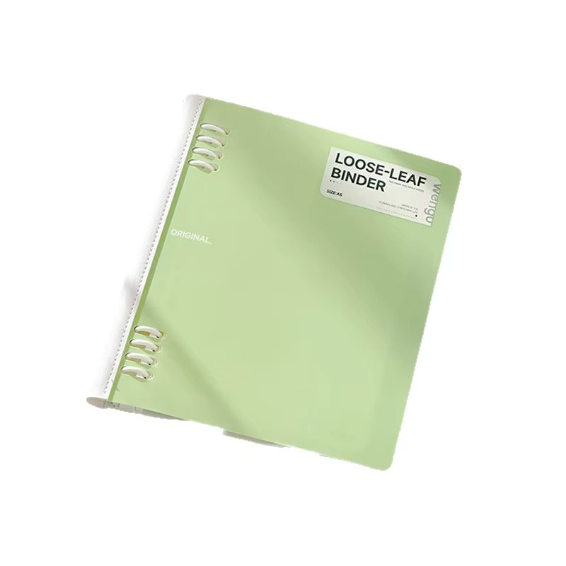 Qingyaji Notizbuch Serie A5/B5 mit Softcover aus Kunstleder in Grün, liniertes Papier, abnehmbare Blätter - Bild 2