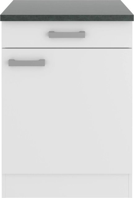 OPTIFIT Oslo214 Küchen-Unterschrank in Weiß mit Feinstruktur und modernem Design, Breite: 60 cm - Bild 1