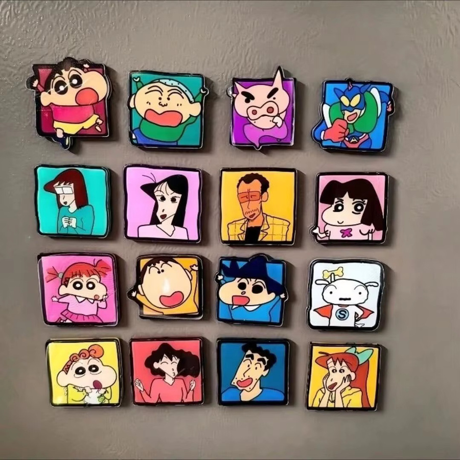 Bandai Crayon Shin Chan Kühlschrankmagnete, Magnetischer Aufkleber - Bild 4
