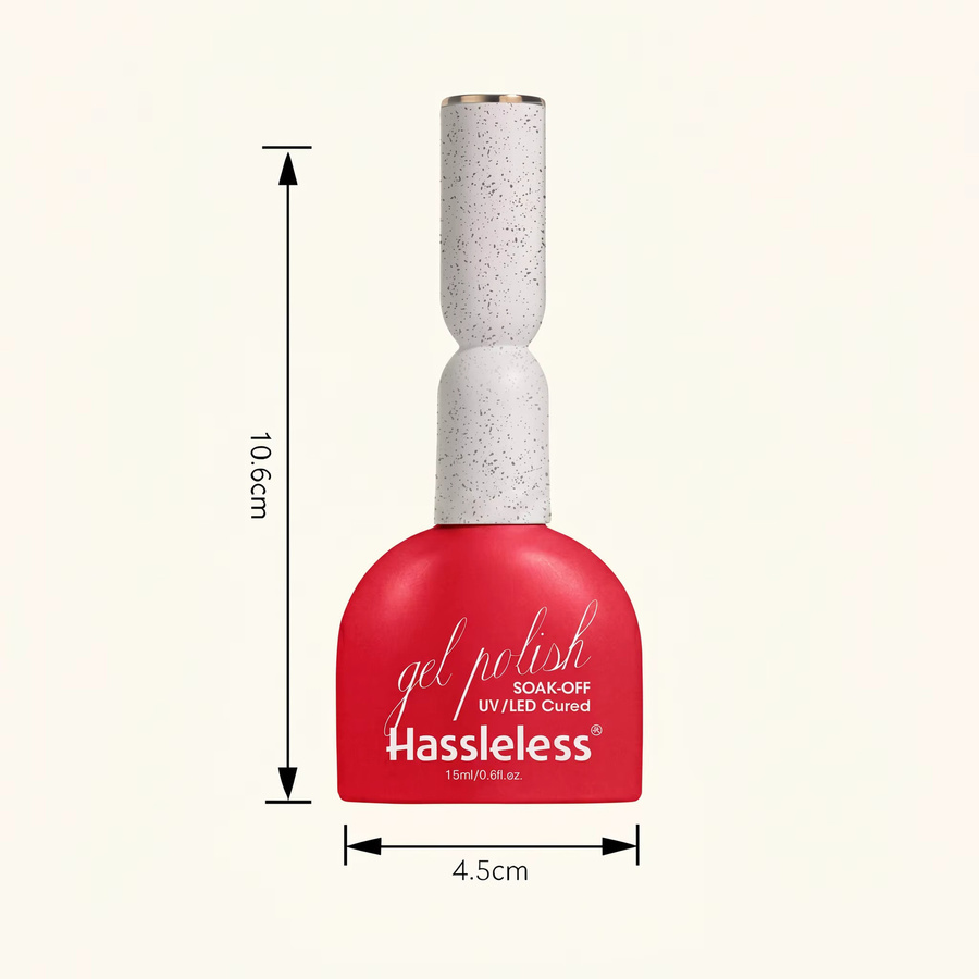 Hassleless Gel-Nagellack, rot, glänzend, 15 ml - Bild 4