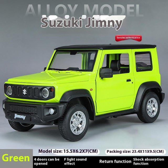 Maisto Suzuki Jimny Offroad SUV, Modellfahrzeug, 1:24, grün, mit Licht und Sound, ab 4 Jahren - Bild 1