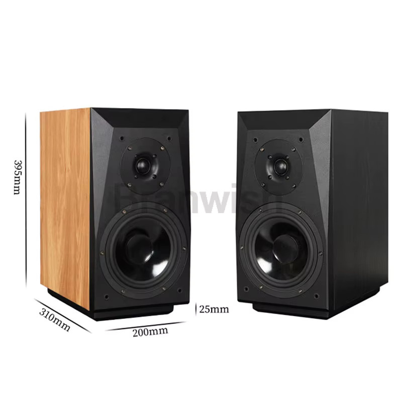 Branwish Passive Hifi-Regallautsprecher in Braun, 200 W Zwei-Wege-Lautsprecher mit 6,5 Zoll für Heimkino, TV und PC - Bild 4