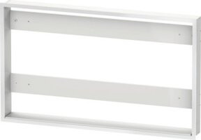Duravit Einbauset Rahmen für Spanplattenschrauben in Weiß mit Aluminium-Elementen, B: 136,1 cm, H: 13,9 cm - Bild 1