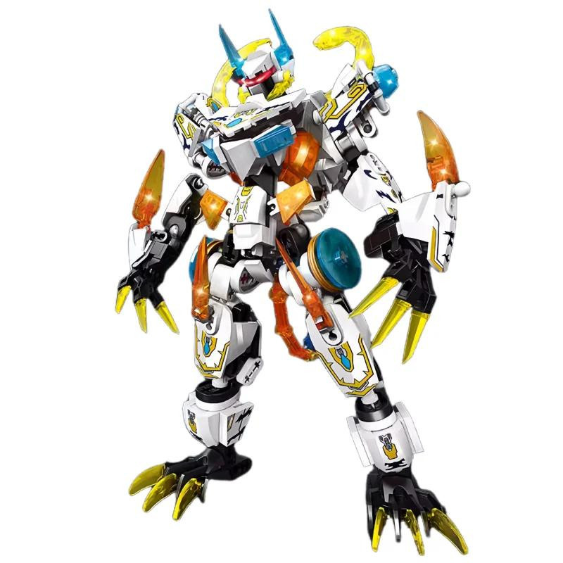 Linyi toy Transformierbare Mechanische Maschine Bausteine Weiß - Bild 2