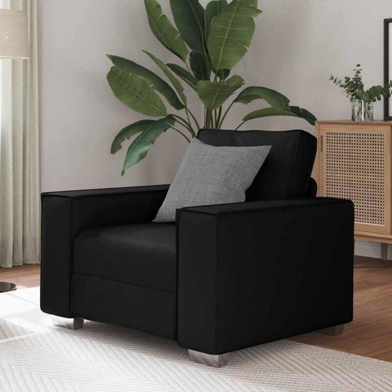 Modernes vidaxl Schlafsessel aus Kunstleder in Schwarz - Bild 1
