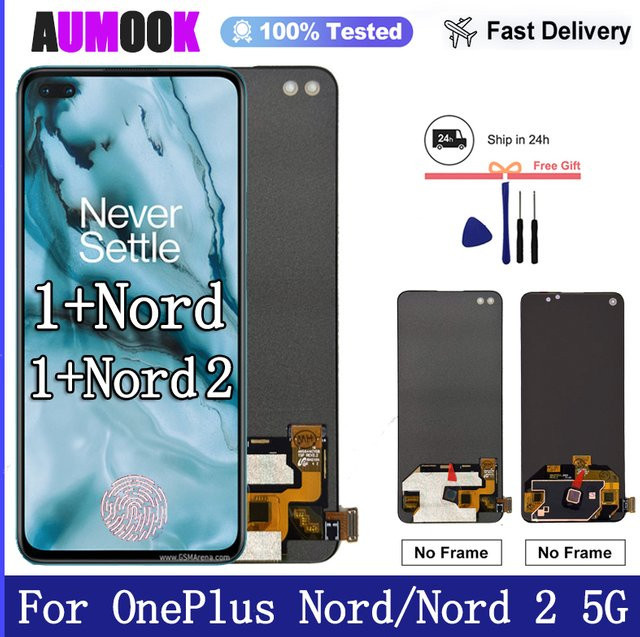 OnePlus Nord Ersatz LCD-Display AMOLED Touchscreen Digitizer Baugruppe in Schwarz - Bild 1