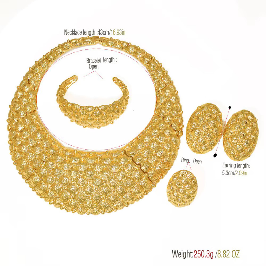GZJPEI Schmuck-Set, Gold, Damen - Bild 2