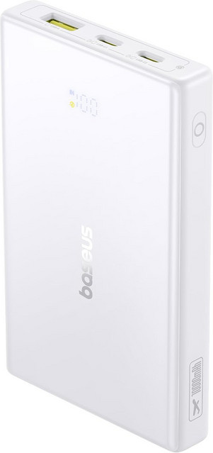 Baseus PicoGo Externer Akku mit 10000mAh, 20W, QC + PD, 1 x USB-A und 2 x USB-C, Weiß - Bild 1