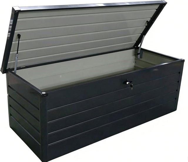 Prestige Home Living Outdoor Metall-Aufbewahrungsbox in Anthrazit, B/T/H: 165 x 70 x 63 cm - Bild 1