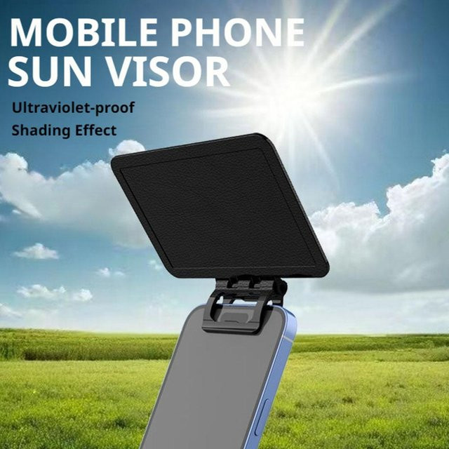 Handy Visier Outdoor Sonnenschirm für Motorrad und Fahrrad in Schwarz mit UV-Schutz und Anti-Reflexion - Bild 1