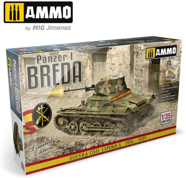 AMMO by MIG Jimenez Panzer I Ausf. A Breda - Spanish Civil War Light Tank Destroyer, Fahrzeuge, Grün - Bild 1