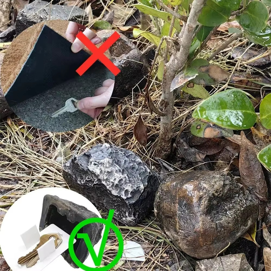 ELESABOX Schlüsselbox in Steinform als verstecktes Safe-Fach für Garten, Haus oder Wohnmobil - Bild 3