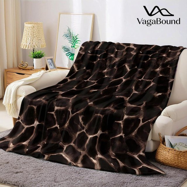 JMG Household Supplies Flanelldecke Dark Web in Braun, weich und warm, B/H: 70 x 100 cm - Bild 1