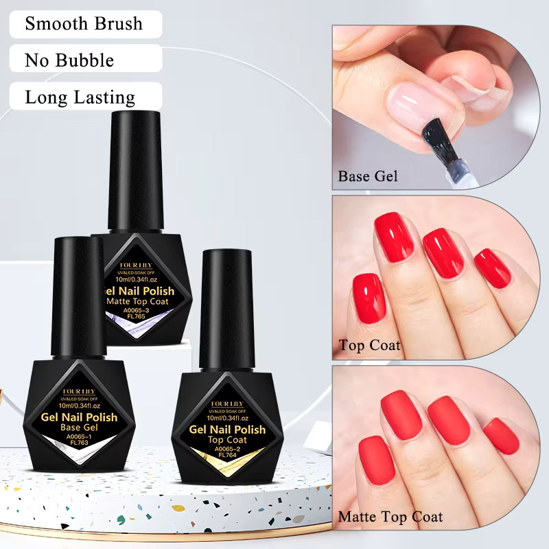 Four Lily Matt Top Coat Gel-Nagellack, 10 ml - Bild 3