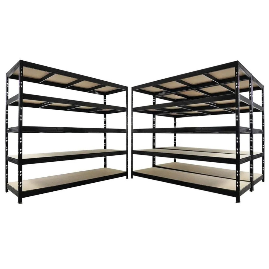 PROREGAL Rhino 3er Set Schwerlastregal Schwarz mit 5 Spanplatten-Ebenen B/H/T: 200 x 240 x 70 cm - Bild 2