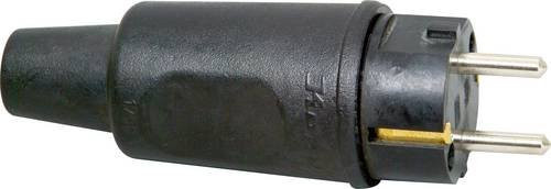 Kopp Schutzkontaktstecker PA Gummi 230V Schwarz IP44 179516009 - Bild 1